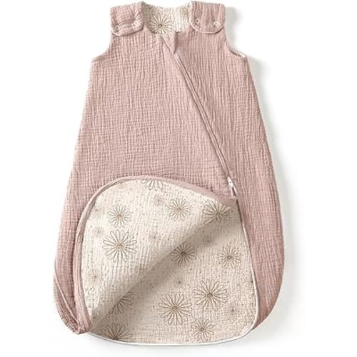 lulumoon Sleep Sack Muslin for Baby: Cotton Wearable Blanket - Soft Lightweight Ideal for Nursery Lounge Nighttime Naptime