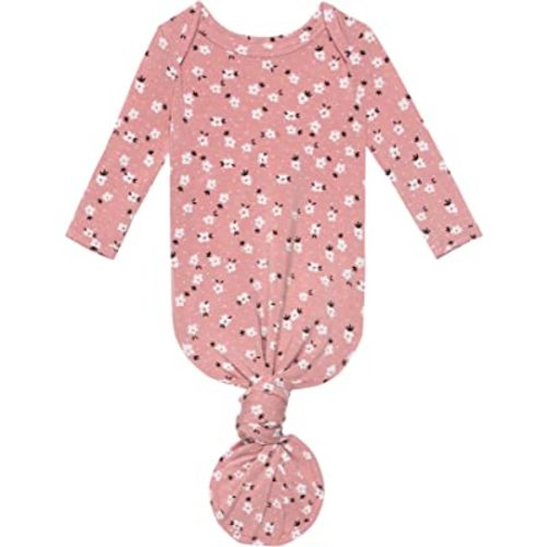 Posh Peanut Newborn Knotted Baby Gowns 0-3 Months - Easy-Tie Hospital Outfit Viscose from Bamboo Sleepers for Baby Boy & Girl, Emmilene