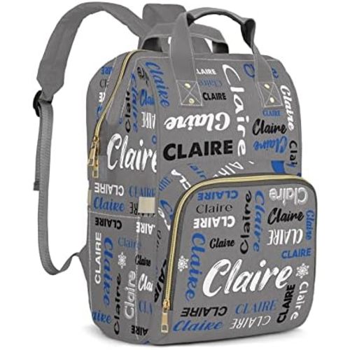 Waterproof Custom Diaper Bag for Baby Boy Girl, Large Capacity Personalized Diaper Bag with Name, Multifunctional Diaper Bag Backpack with Adjustable Shoulder Straps