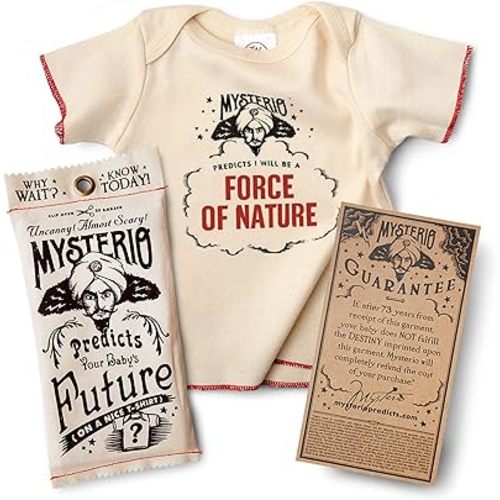 Mysterio Baby Tee Predicts Your Child's Future | Natural, 0-12M