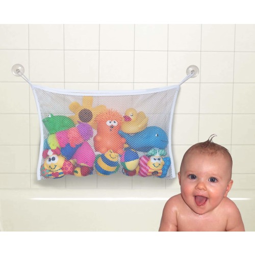 Jolly Jumper Bath Tub Toy Bag with Drying Mesh, White