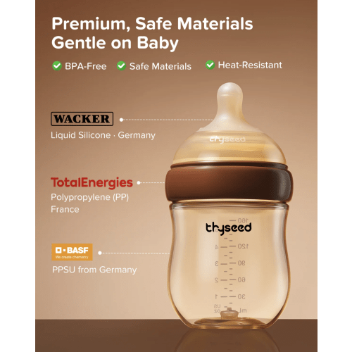 2-Pack 5oz Thyseed PPSU Natural Anti-colic Baby Bottle