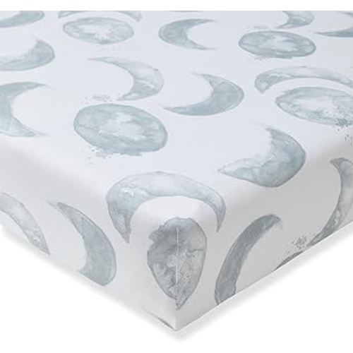 Burt's Bees Baby Essential Organic Cotton Fitted Crib Sheet, Breathable for Boy Girl Standard Crib & Toddler Mattresses