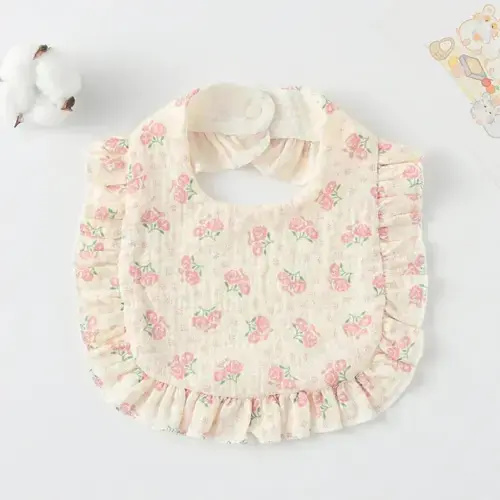 Roses Boho Muslin Bibs for Baby Girls – ONEAKIDS