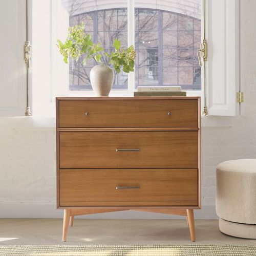 Mid-Century 3-Drawer Dresser (36")