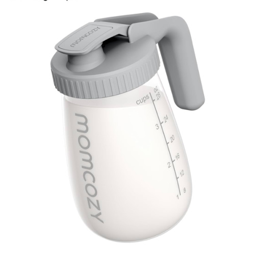Amazon.com: Momcozy Breast Milk Pitcher, Resistant to Heat and Cold Abrupt Temp Swings, No Leak Glass Breast Milk Fridge Storage Container with Wide Mouth, Fast Baby Formula Maker, Breastfeeding Essentials, Grey