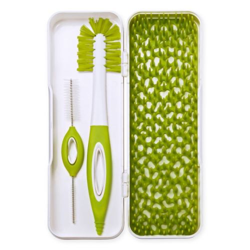 Boon TRIP Travel Drying Rack & Bottle Brushes in White