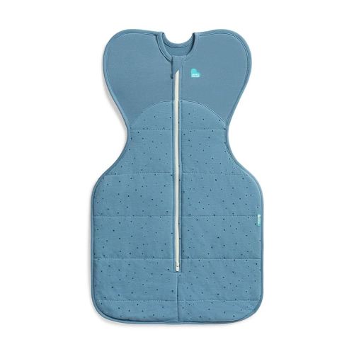 Love to Dream Swaddle UP Warm 2.5 TOG, Dramatically Better Sleep, Allow Baby to Sleep in Preferred Arms Up Position for Self-Soothing, Snug Fit Calms Startle Reflex, Medium 13-19lbs, Storm Blue