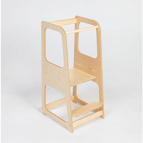 Kitchen Tower Kitchen Stool Safety Stool Toddler Step Stool Kid Step Stool Activity Tower Montessori Tower Stepping Stool (Wood/Lacquered)