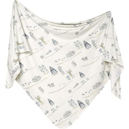 Large Premium Knit Baby Swaddle Receiving Blanket "Tatooine™" by Copper Pearl