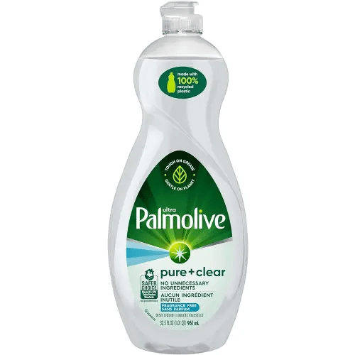 Palmolive Ultra Dishwashing Liquid Dish Soap, Pure + Clear Fragrance Free - 32.5 Fluid Ounce (Packaging may vary)