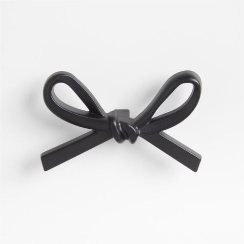 Black Bow Knobs, Set of 6