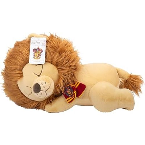 Jazwares Harry Potter Gryffindor Lion 18-inch Sleeping Plush - Ultrasoft Officially Licensed Warner Brothers Product Ages 2+