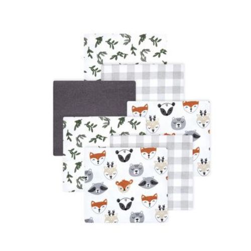 Little Treasure Hudson Baby Cotton Poly Flannel Receiving Blankets 7Pk Multipack