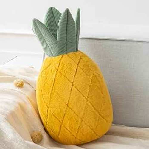 Phantoscope Pineapple Shaped Throw Pillow, Fun Home Decor of Fruit Themed Shaped Cushions, Decorative Shaped Pillow for Couch Bed and Chair,Yellow,9.5 x11.5 Inches