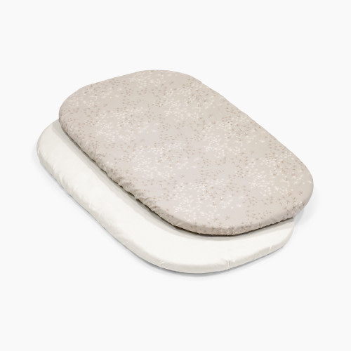 Stokke Snoozi Fitted Sheet (2 Pack) - Dandelion Beige And Vanilla Cream