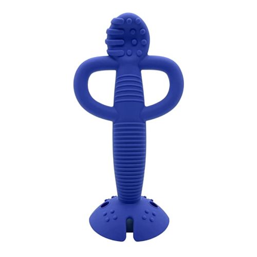Busy Baby Teething Spoon - 2-in-1 Teether and Training Spoon for Teething Babies and Toddlers to Master Self Feeding - Dishwasher Safe - BPA Free - Made from Food Grade Silicone - Violet