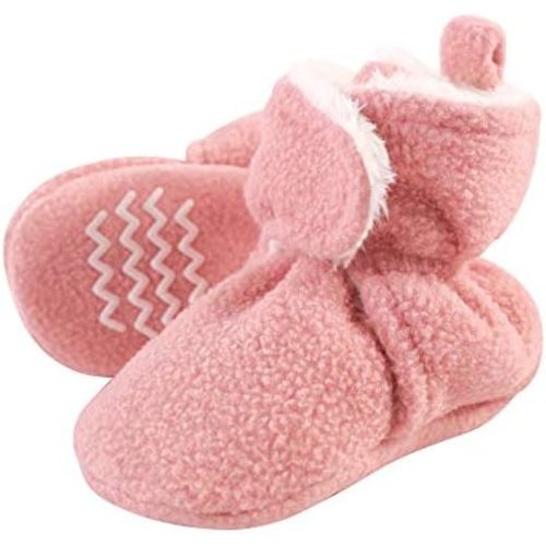 Hudson Baby Unisex Baby Cozy Fleece and Faux Sherpa Booties