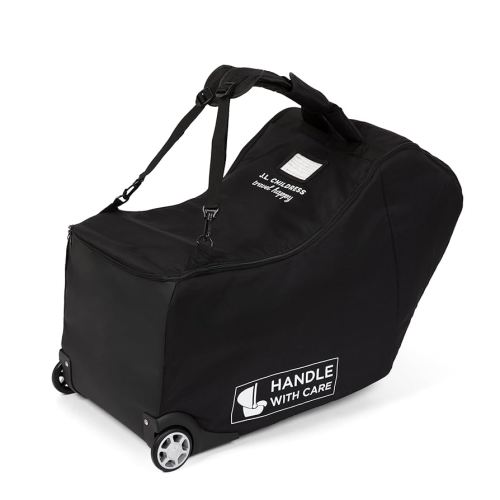 J.L. Childress Padded Infant Car Seat Bag - Travel Bag for Airplane, Fits Most Baby & Infant Car Seats, Compatible with UPPAbaby, Nuna, & Chicco, Airport Accessories, AirTag Compatible- Premier, Black