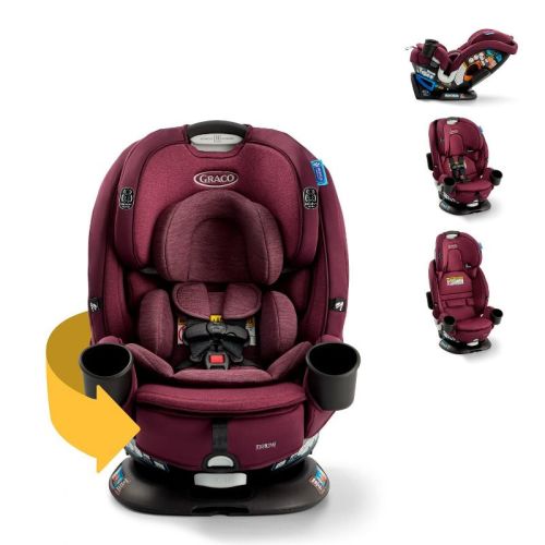 Graco Turn2me 3-in-1 Rotating Convertible Car Seat - London: Latch Compatible, No-Rethread Harness, Machine Washable
