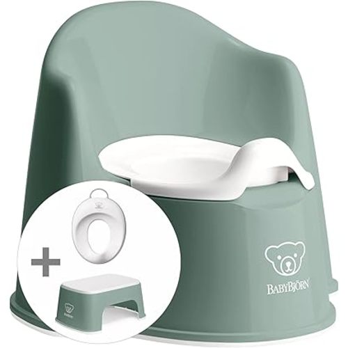 BabyBjorn Potty Training Bundle, Deep Green/White
