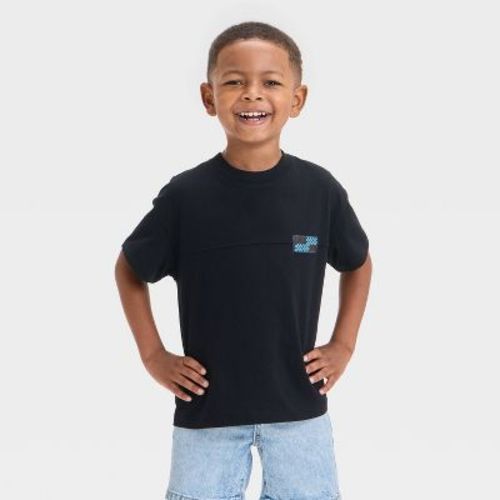 Toddler Boys' Short Sleeve Skateboarding Dino T-Shirt - Cat & Jack™ Black