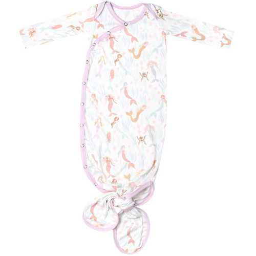 Copper Pearl Newborn Knotted Gown - Coral