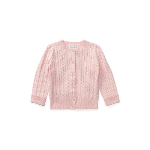 Cotton Mini Cable Cardigan, 6M