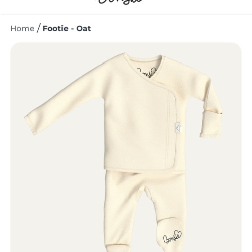 Footie - Oat – Bonsie Skin to Skin Babywear
