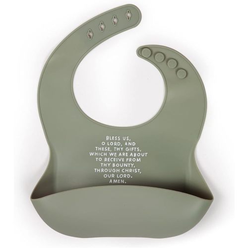 Be A Heart Adjustable Waterproof Bib, Silicone Feeding Bib, Catholic Meal Prayer Bib