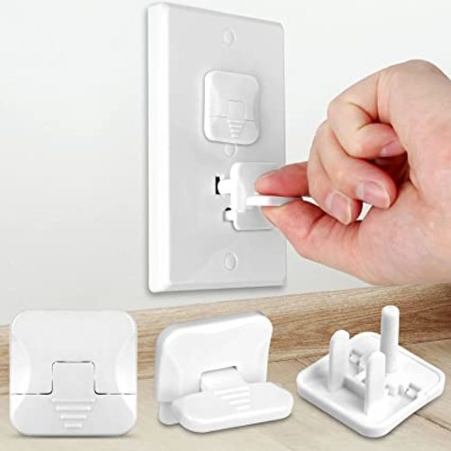 Mom's Choice Gold Awards Winner - Outlet Covers with Hidden Pull Handle Baby Proofing Plug Covers (45 pack) 3-prong Child Safety Socket Covers Electrical Outlet Protectors Kid Proof Outlet Cap - 45 Count (Pack of 1)