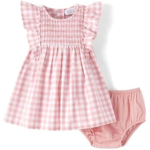 The Children's Place Baby Girls' and Newborn Ruffle Dressy Dress