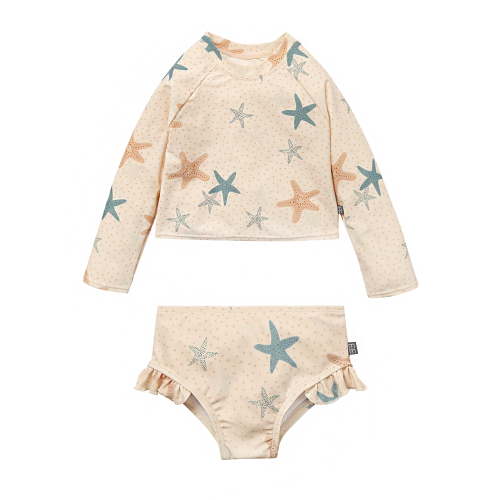 Modern Moments by Gerber Baby and Toddler Girl Rashguard Tankini Set, 2-Piece, Sizes 0/3M - 5T