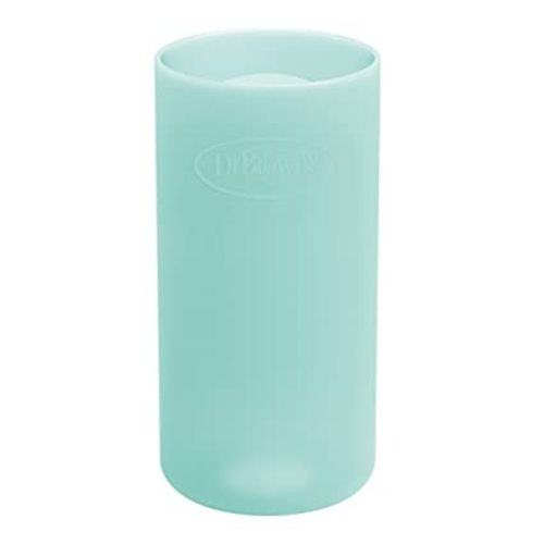 Dr. Brown's Natural Flow Options+ Glass Baby Bottle Sleeves,100% Silicone,8 oz,Narrow,Mint