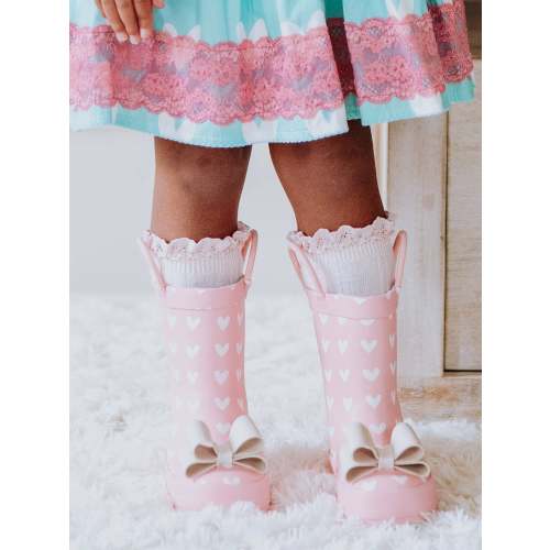 Cheery Rain Boots - Hearts