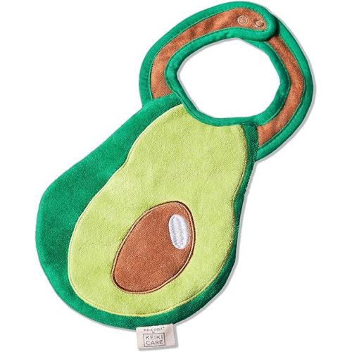 Avocado Shaped Drool Bib – Premium Handmade Baby Bib for Infants & Toddlers | Soft, Absorbent, Gentle Cotton | Unique Cute Infant Gift, Newborn Essentials, Boutique Baby Accessories