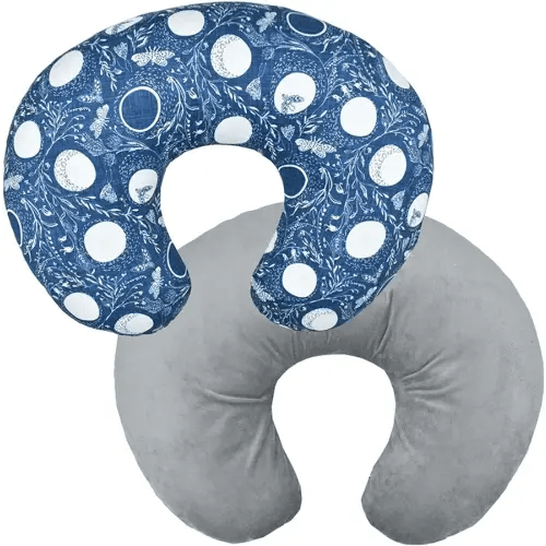 Winmany Baby Nursing Pillow Cover Infant Removable Breastfeeding Pillow Cover Cute Pattern Newborn Nursing Pillowcase Slipcovers Cushion Cover for Girls Boys 22.5 x 18 (Blue Moon)