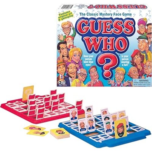 Guess Who? Board Game with Classic Characters by Winning Moves Games USA, Classic Children's Mystery Board Game of Deduction for 2 Players, Ages 6+ (1191)