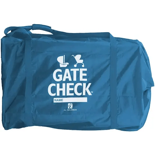 J.L. Childress Gate Check Bag for Single & Double Strollers - Stroller Bag for Airplane - Large Stroller Travel Bag for Airplane - Air Travel Stroller Bag - Blue
