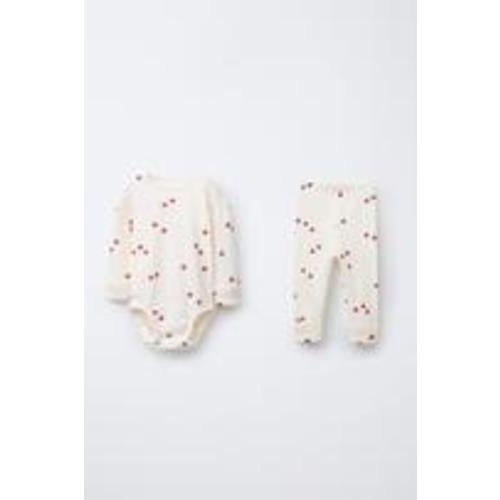 WAFFLE TOMATOES BODY AND LEGGING PACK - Ecru | ZARA United States