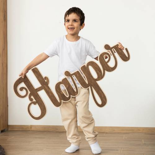 Wooden name sign , name sign for nursery girl boy ,Wall Art Above Crib , Name Cutouts for Nursery, baby name sign, kids room sign ,baby gift