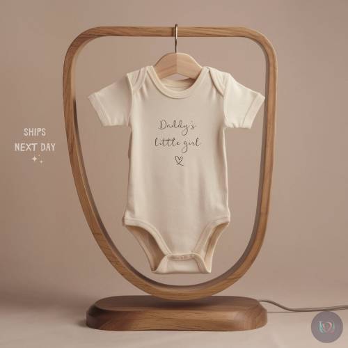 Daddy's Little Girl Onesie® - Newborn Baby Bodysuit - Minimalist Bodysuit - Father's Day Natural Baby Onesie®