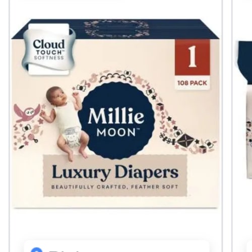 Millie Moon Luxury Disposable Diapers - Size 1 - 108ct