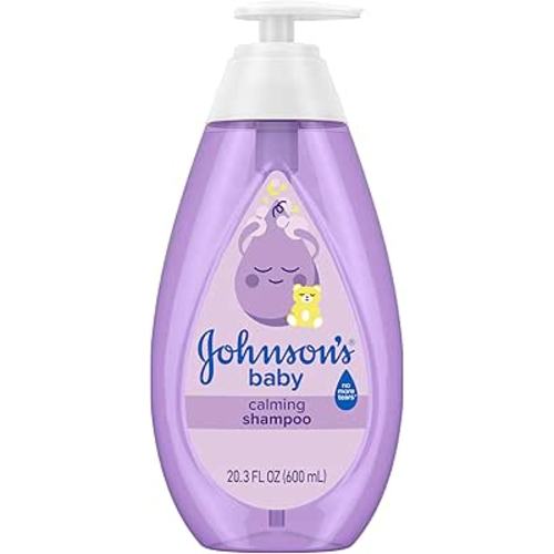 Johnson's Baby Calming Shampoo with Soothing NaturalCalm Aromas, Gentle, Hair Wash, Baby Essentials, Hypoallergenic, No Added Parabens and Sulfates, Baby Essentials, 20.3 fl. Oz