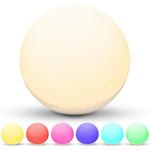 Egg Light for Nursery with Baby White Noise Machine | Wireless Kids Night Light, with 22 Built-in Soothing Sounds + BT Connection for Streaming Using Your Smartphone