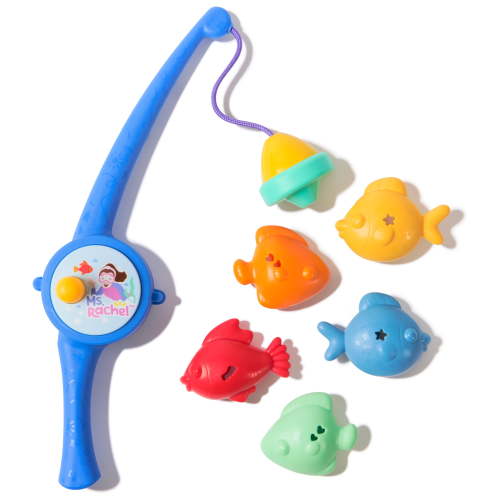 Ms. Rachel Counting Fishes Playset with 5 Floatable Toy Fish for Ages 2-3+