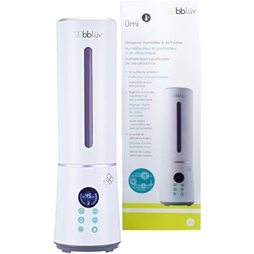 bblüv - Ümi - 4 in 1 Ultra Quiet Ultrasonic Humidifier, 3 level adjustable cool mist with 360° Air Purifier and Aroma Diffuser, 4L Large Capacity 28 hours continuous run time (Fahrenheit)