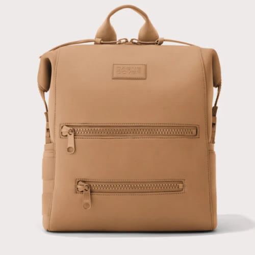 Camel Indi Diaper Backpack in Onyx, Small