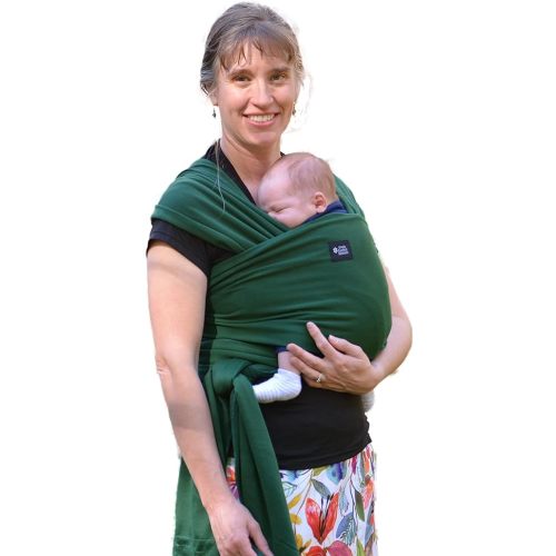 Baby Wrap Carrier Soft, Stretchy, Cotton Baby Wrap, Baby Sling, Nursing Cover Up for use with Newborn-Toddler: Evenly distributes Weight for More Comfortable Carrying (Dark Green)
