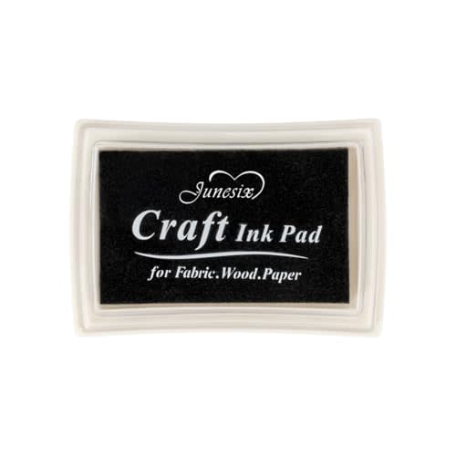 Black Ink Pad Finger Washable Kids Stamp Ink Pad for Rubber Stamps Paper Scrapbooking